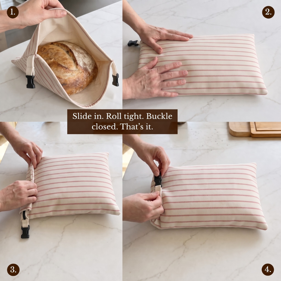 Handmade 100% Beeswax Bread Bags