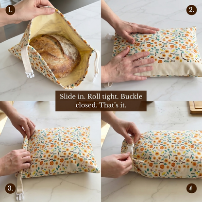 Handmade 100% Beeswax Bread Bags