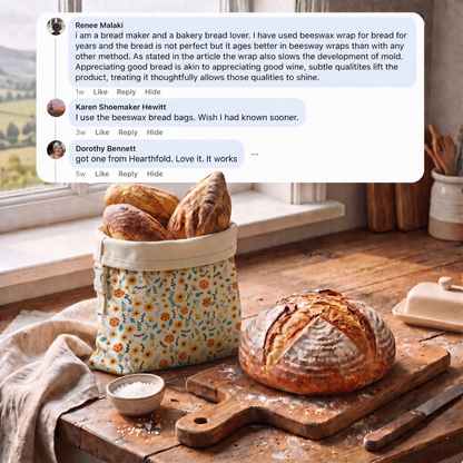 Handmade 100% Beeswax Bread Bags