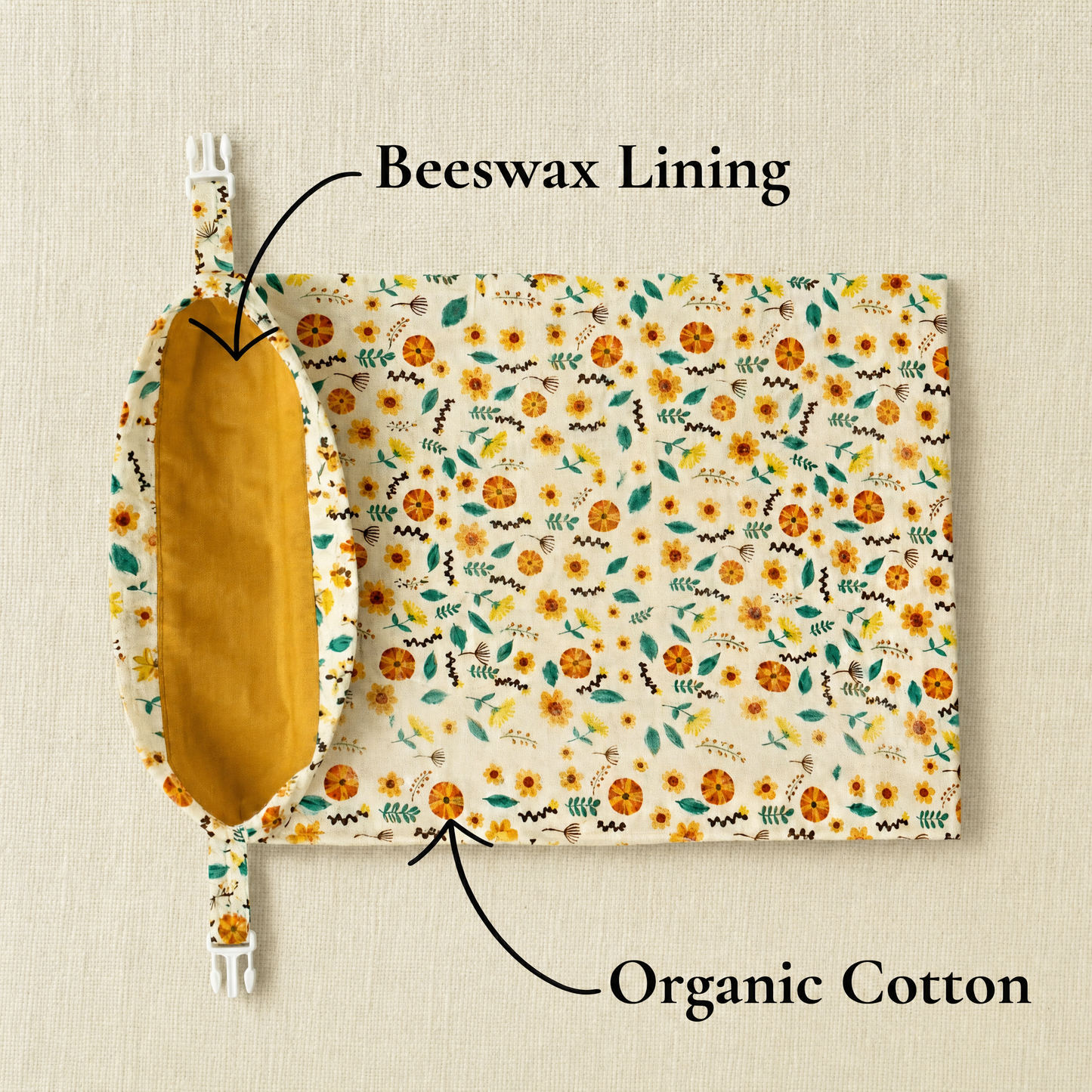 Handmade 100% Beeswax Bread Bags